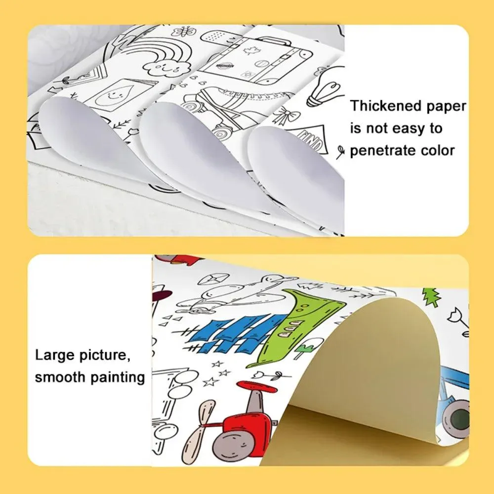🎨 Children's Drawing Roll DIY Graffiti Scroll Color Filling Paper