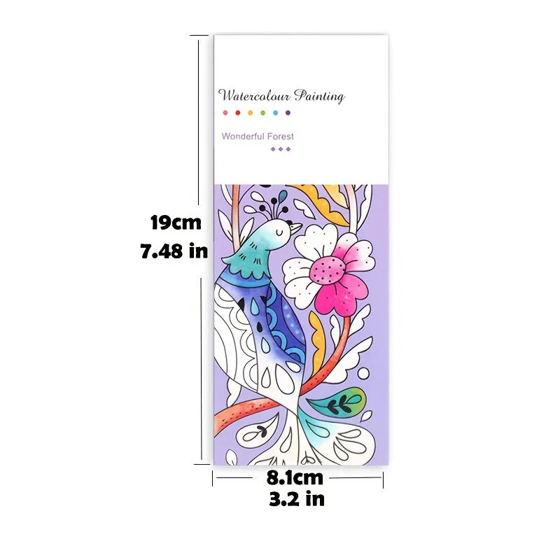 12pc Childrens Watercolor Book Set with Paint Pens  Perfect Gift