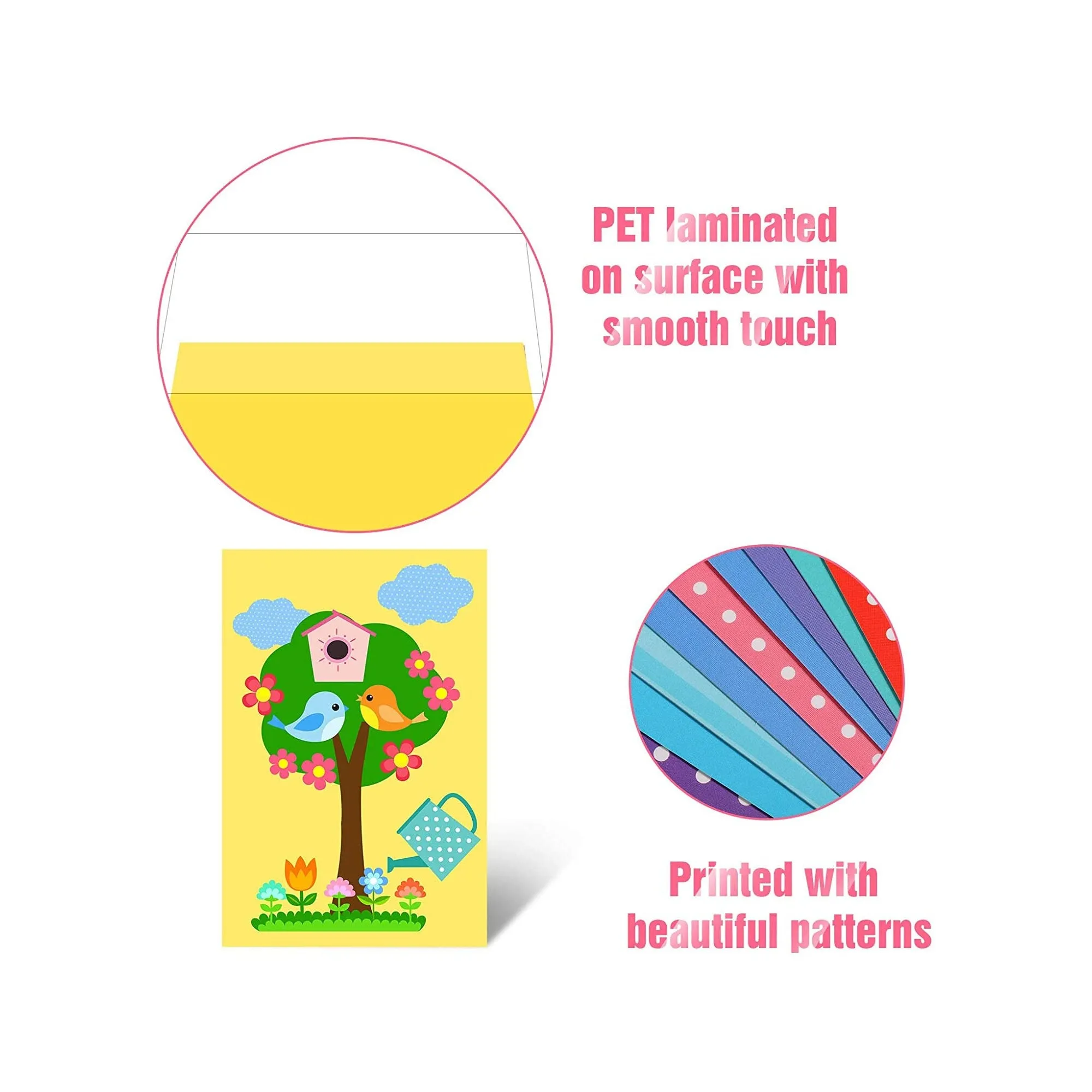 15 Pieces Card Making Kits for Kids with 3 Sheets Stickers | 15 Pieces Blank Envelopes and 15 Pieces Seal Stickers