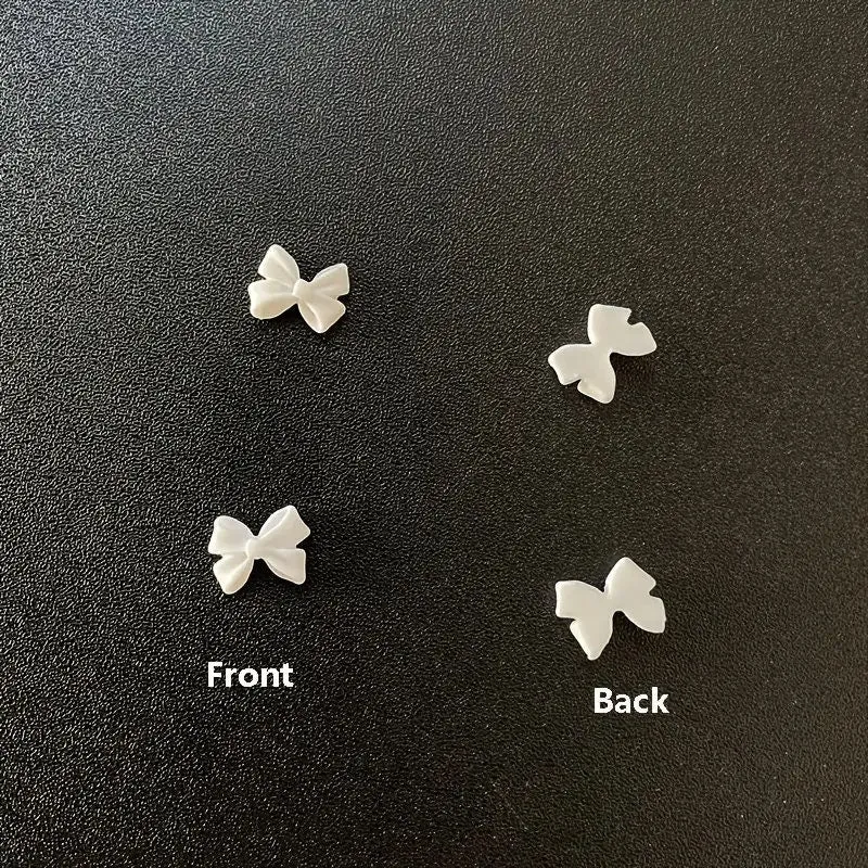 3D Resin Bows Nail Charms Bow Resin Nail Art Decorations Ornament Jewelry DIY Manicure Design Accessories 20 Pcs