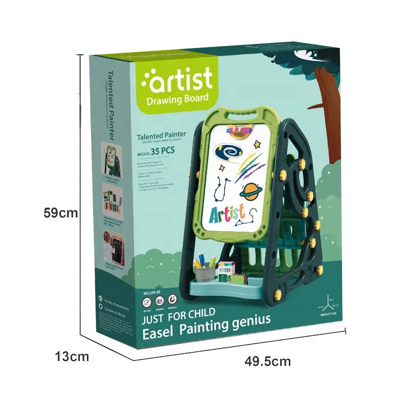 72cm Multi-functional Artistic Drawing Board With Book Shelf