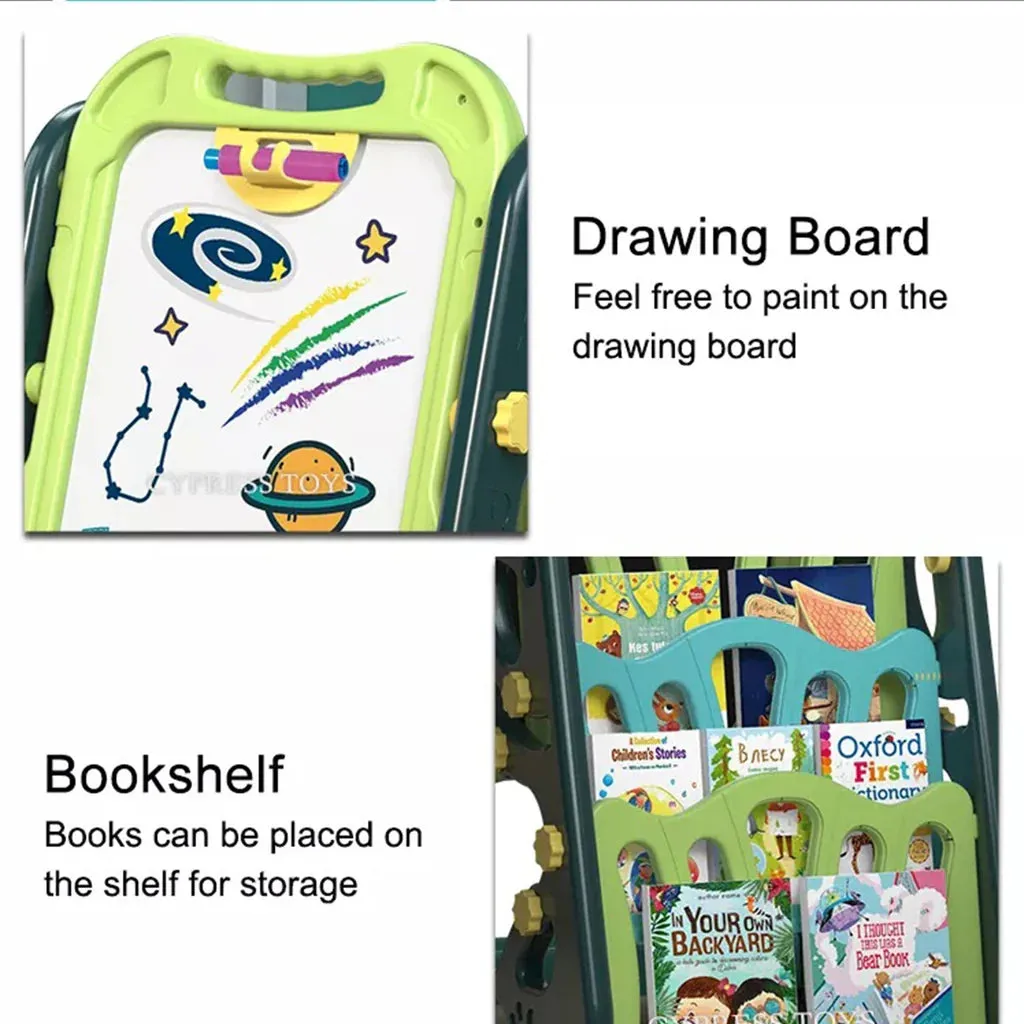 72cm Multi-functional Artistic Drawing Board With Book Shelf