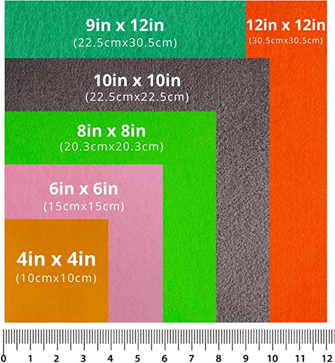 Acrylic Felt Craft Sheet Packs | Mango A3
