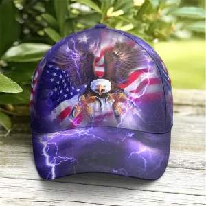 American Flag Bald Eagle Burst Blue Baseball Cap Coolspod Patriotic Classic Cap Men Women