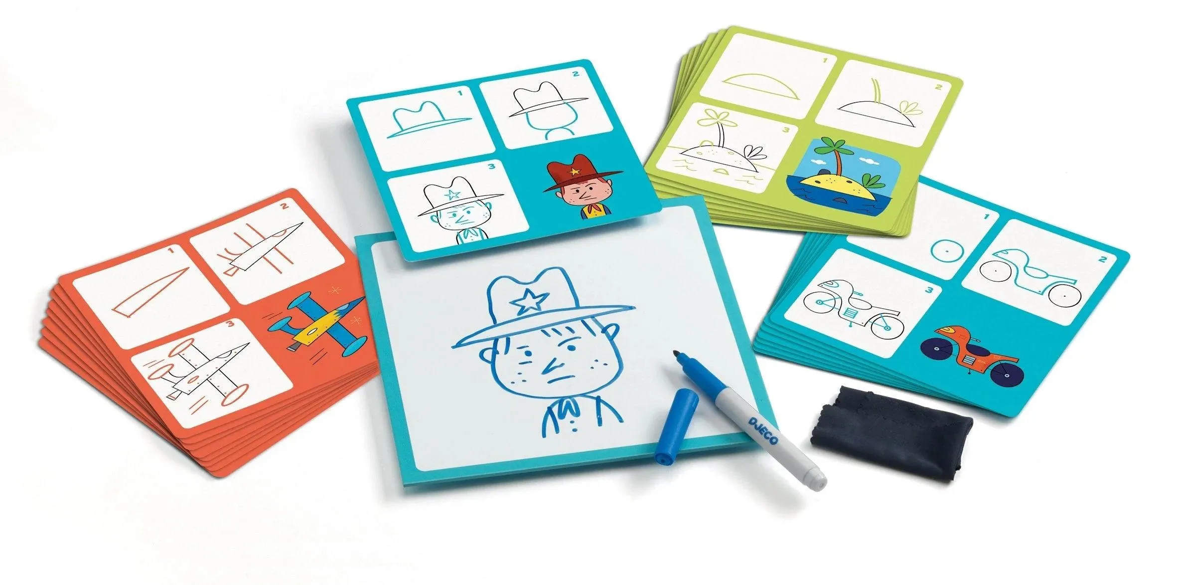 Arts and Crafts | Learn to Draw, Step by Step- Blue | Djeco