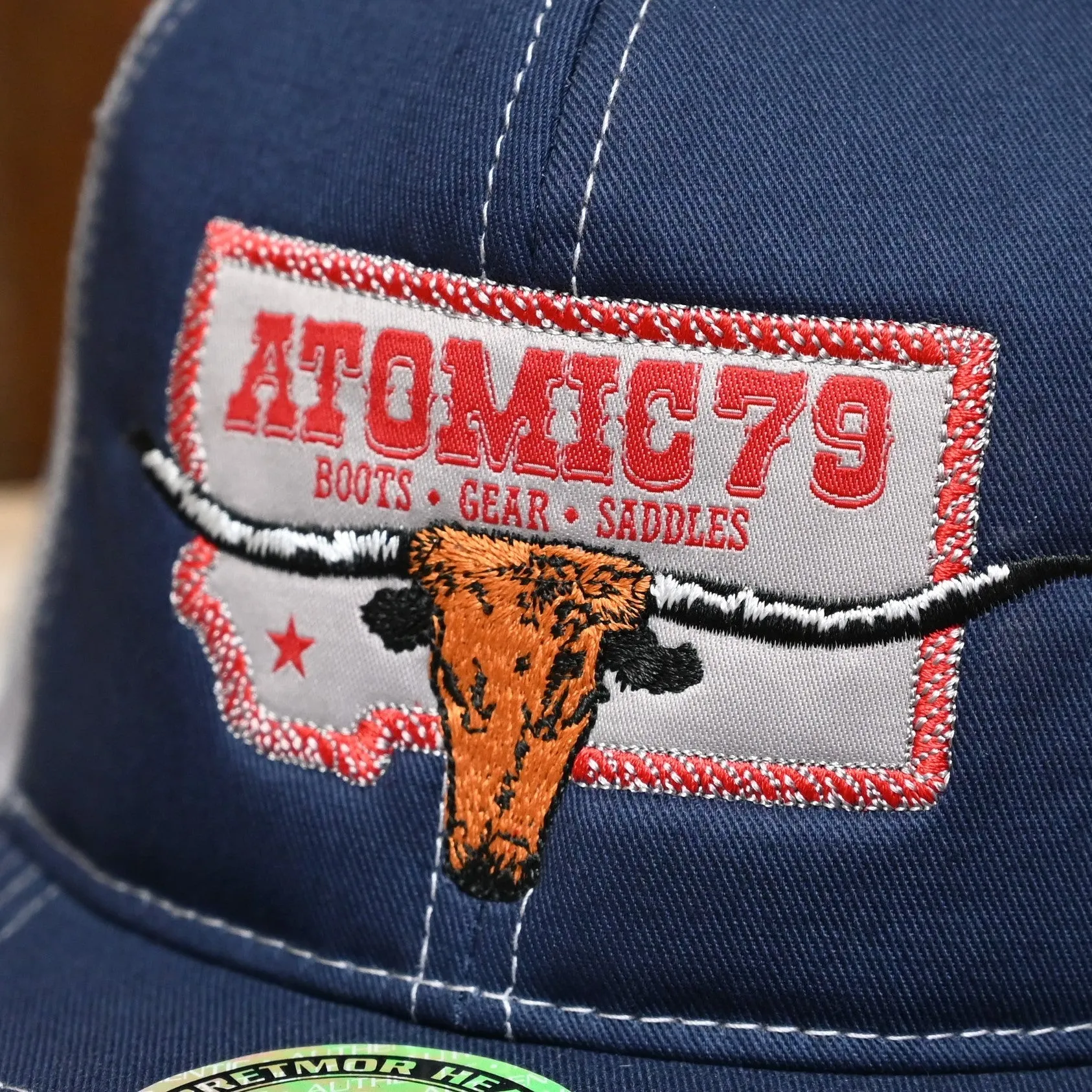 Atomic 79 Mesh Cap in Navy and Grey with Logo