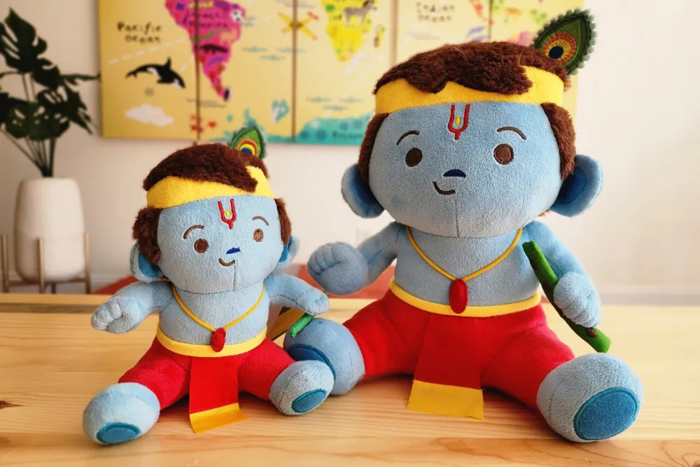 Baby Krishna Collection - Mantra Singing Plush Toys with Book