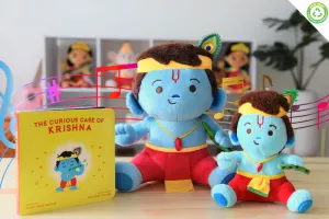 Baby Krishna Collection - Mantra Singing Plush Toys with Book