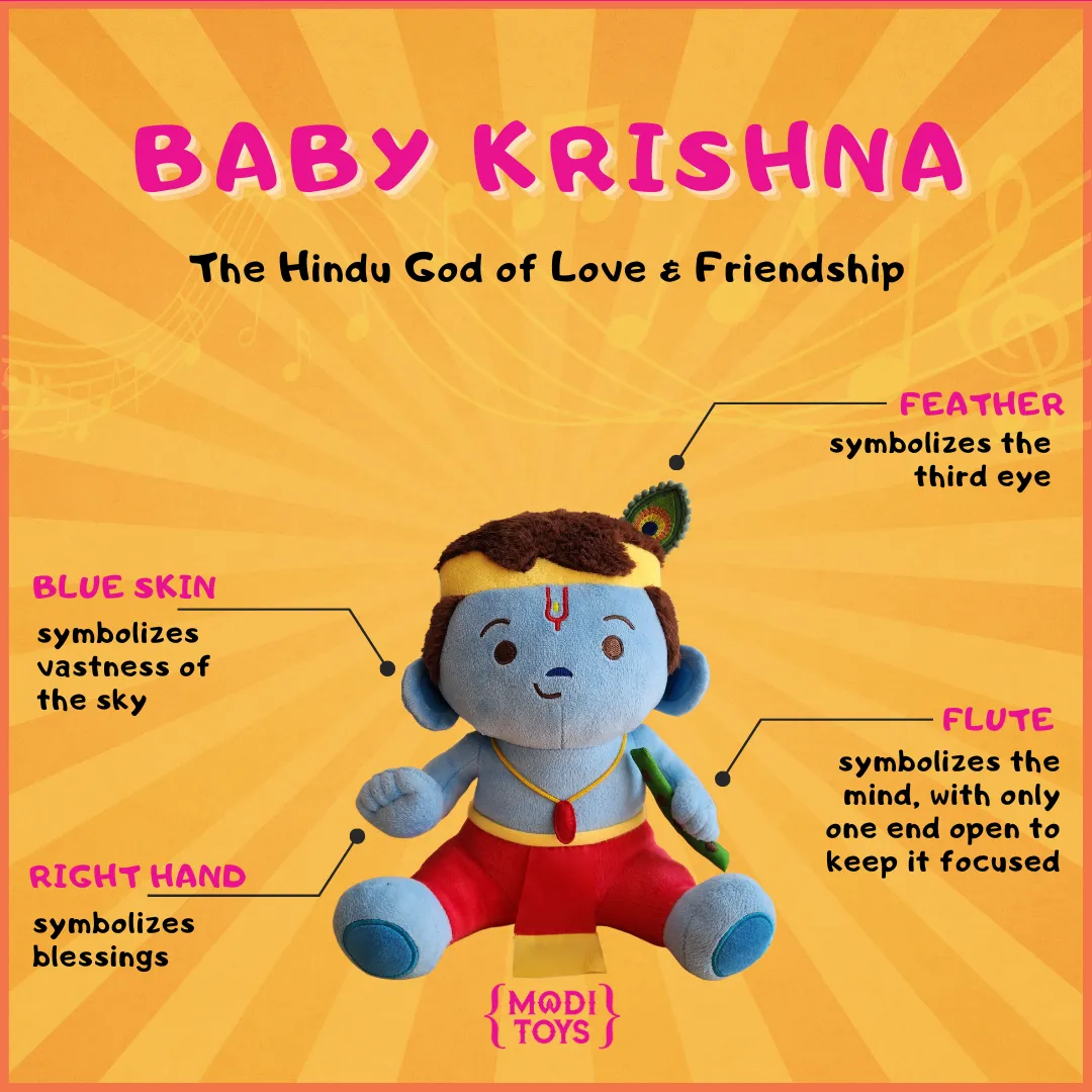 Baby Krishna Collection - Mantra Singing Plush Toys with Book
