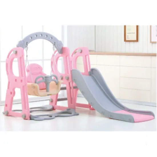 Baby swing and slide Outdoor playground in  PINK,GRAY