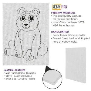 Bear DIY Canvas Base for Painting