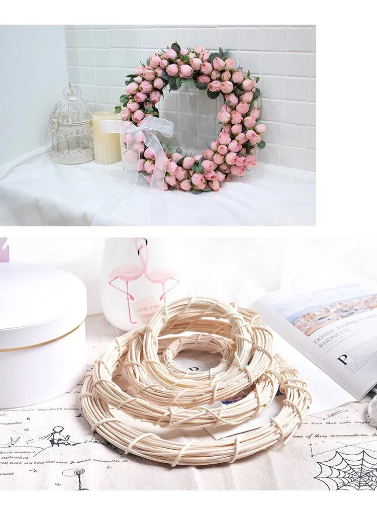 Bulk White Wicker Wreath DIY Frame Craft Accessories Wholesale