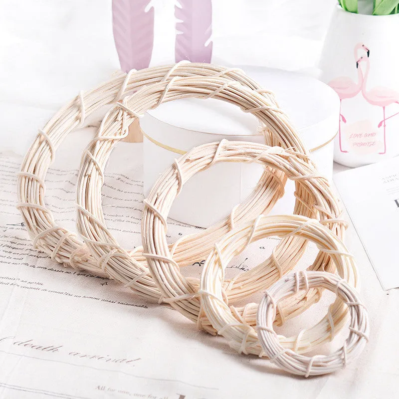 Bulk White Wicker Wreath DIY Frame Craft Accessories Wholesale