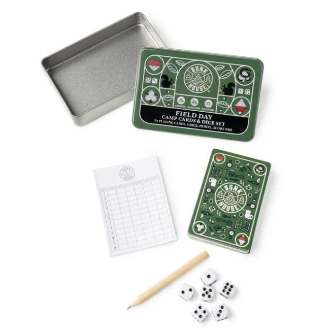 Bunkhouse Field Day Camp Cards & Dice Set