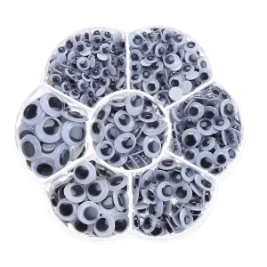 CCINEE 700PCs 4/5/6/7/10/12 &10*8mm Mixed Googly Eyes Self-adhesive DIY Scrapbooking For Teddy Bear Stuffed Toy Doll Accessories