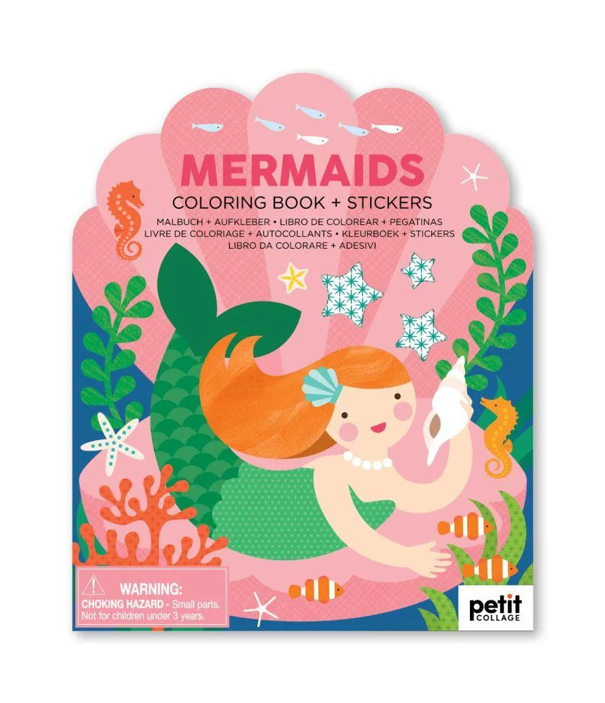 Colouring Book With Stickers - Mermaid