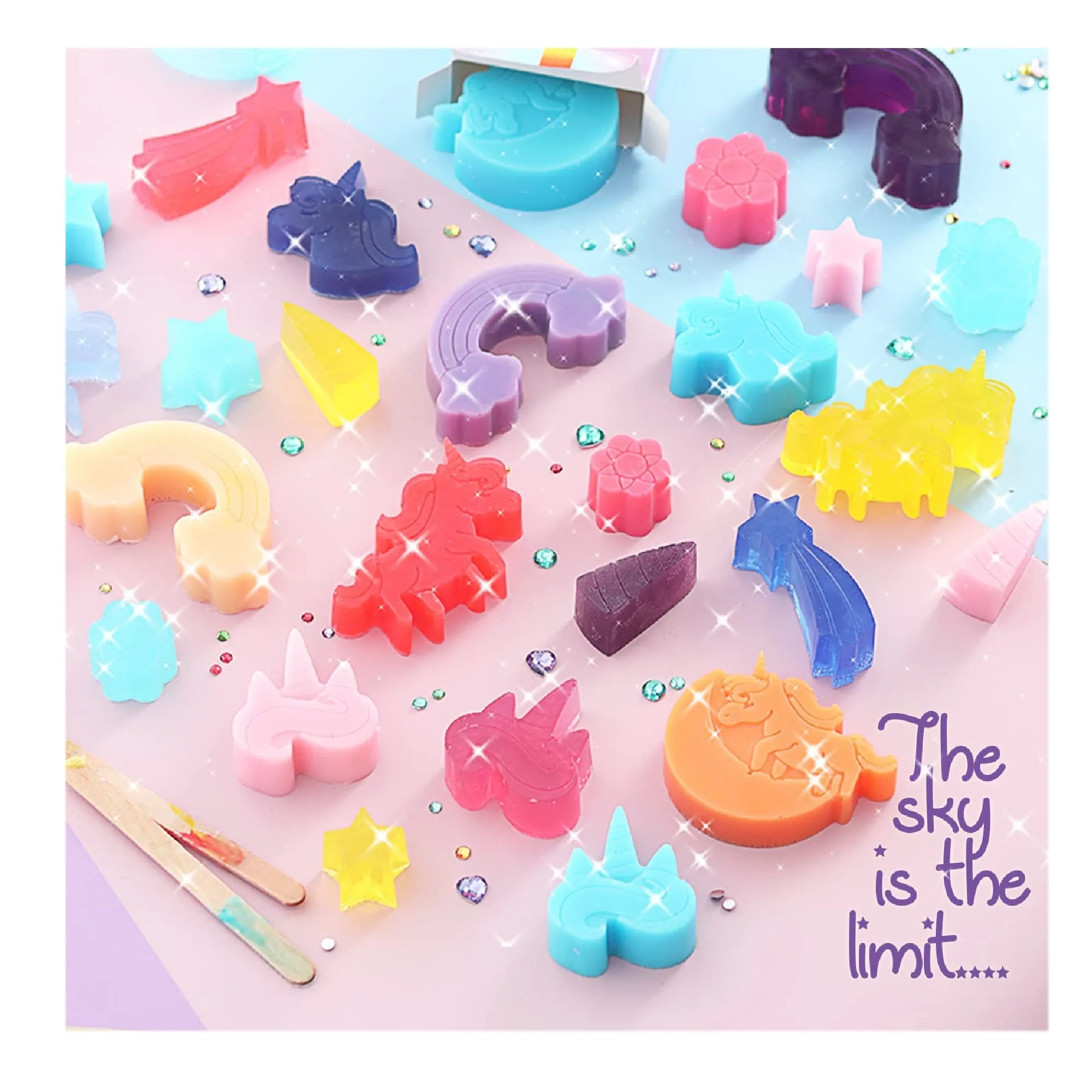 CraftZee Soap Making Kit | Make Your Own Soap | Unicorn Soap Kit For Kids | All Soap Supplies And Accessories included.
