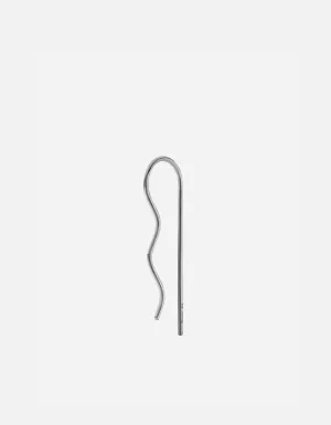 Curve Threader Earring, Sterling Silver