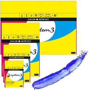 Daler Rowney SYSTEM3 HEAVY WEIGHT ACRYLIC PAD A4 360G 15SH