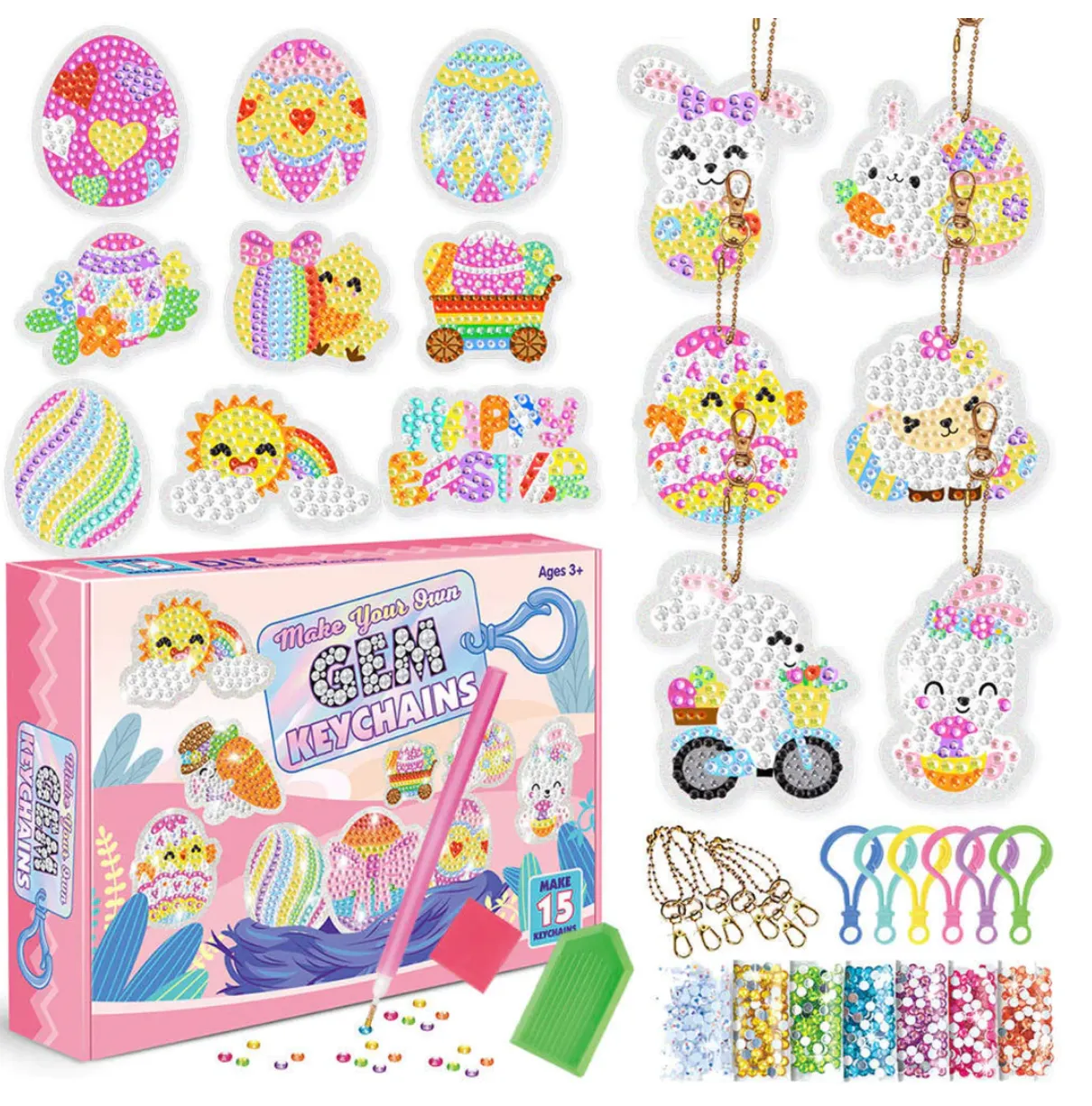 Diamond Art Gem Keychains