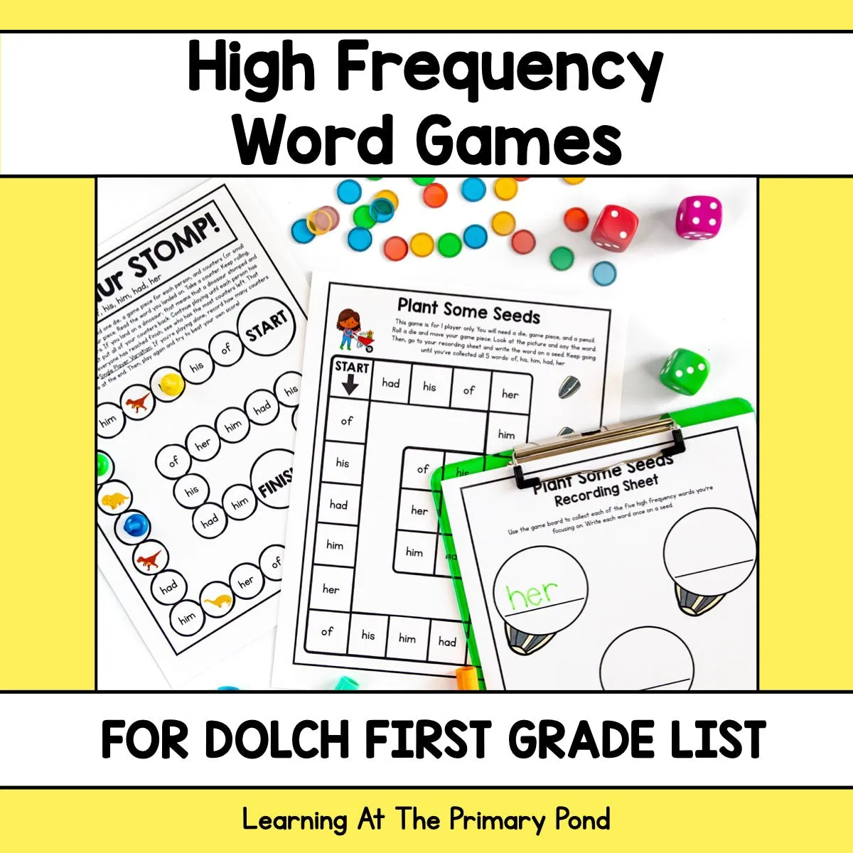 High Frequency Word Games | Dolch First Grade Words