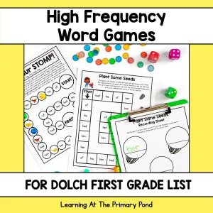 High Frequency Word Games | Dolch First Grade Words
