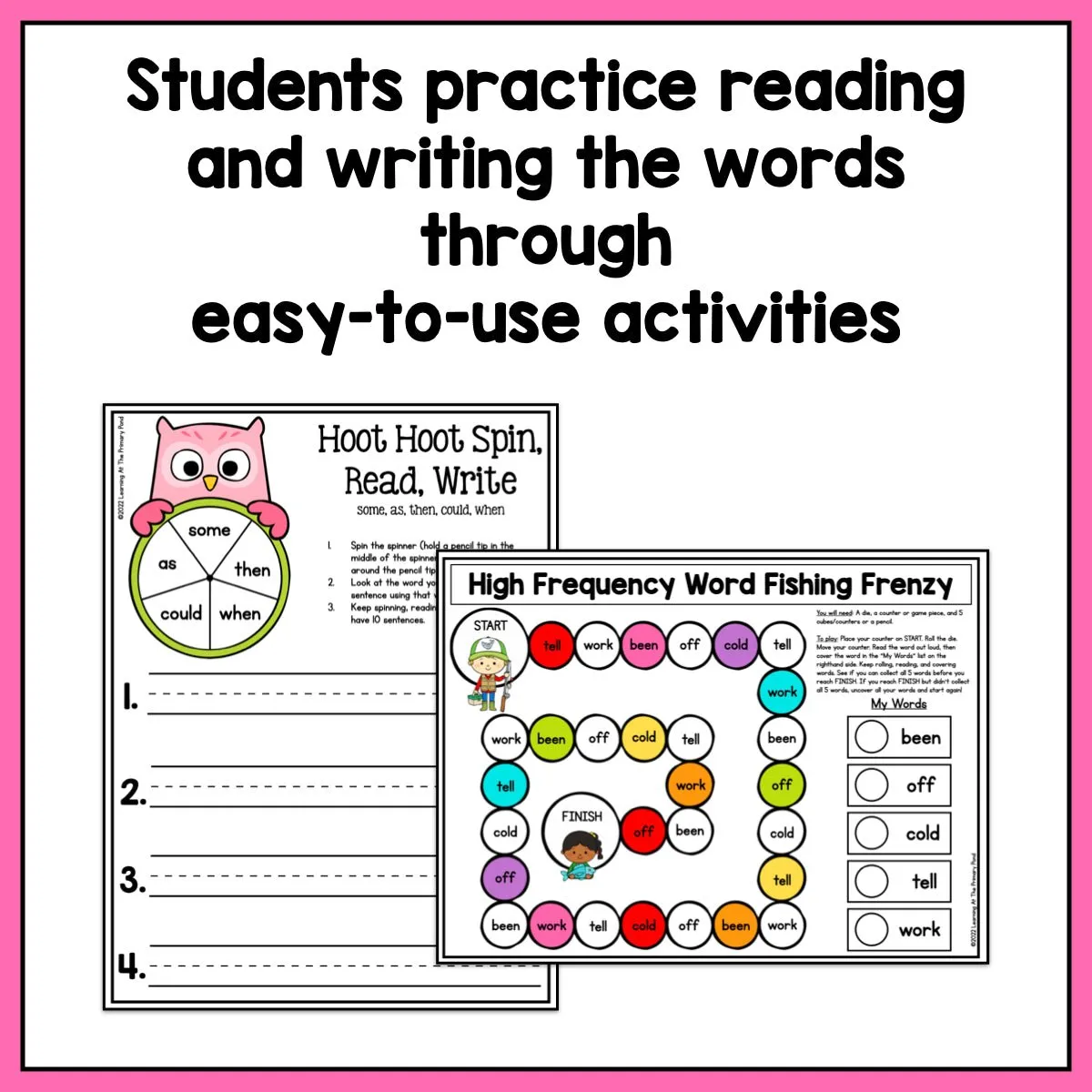 High Frequency Word Games | Dolch Second Grade Words