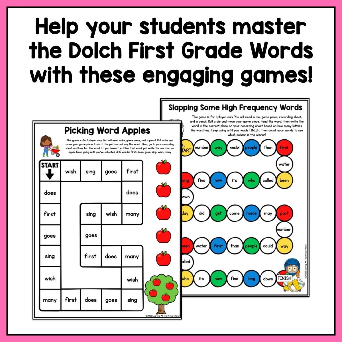 High Frequency Word Games | Dolch Second Grade Words