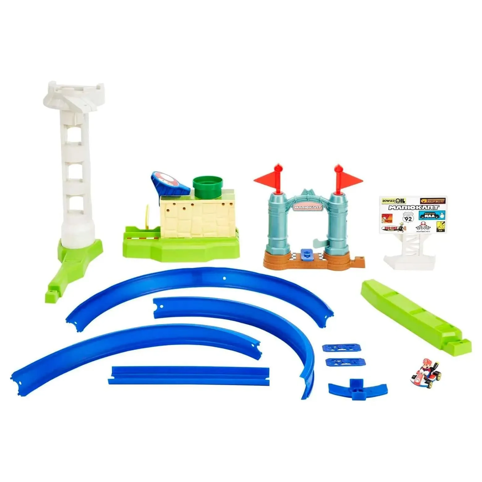Hot Wheels Mario Kart Circuit Slam Stunt Track Set With Vehicle