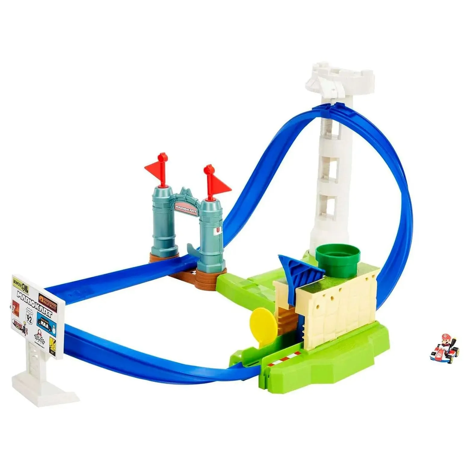 Hot Wheels Mario Kart Circuit Slam Stunt Track Set With Vehicle