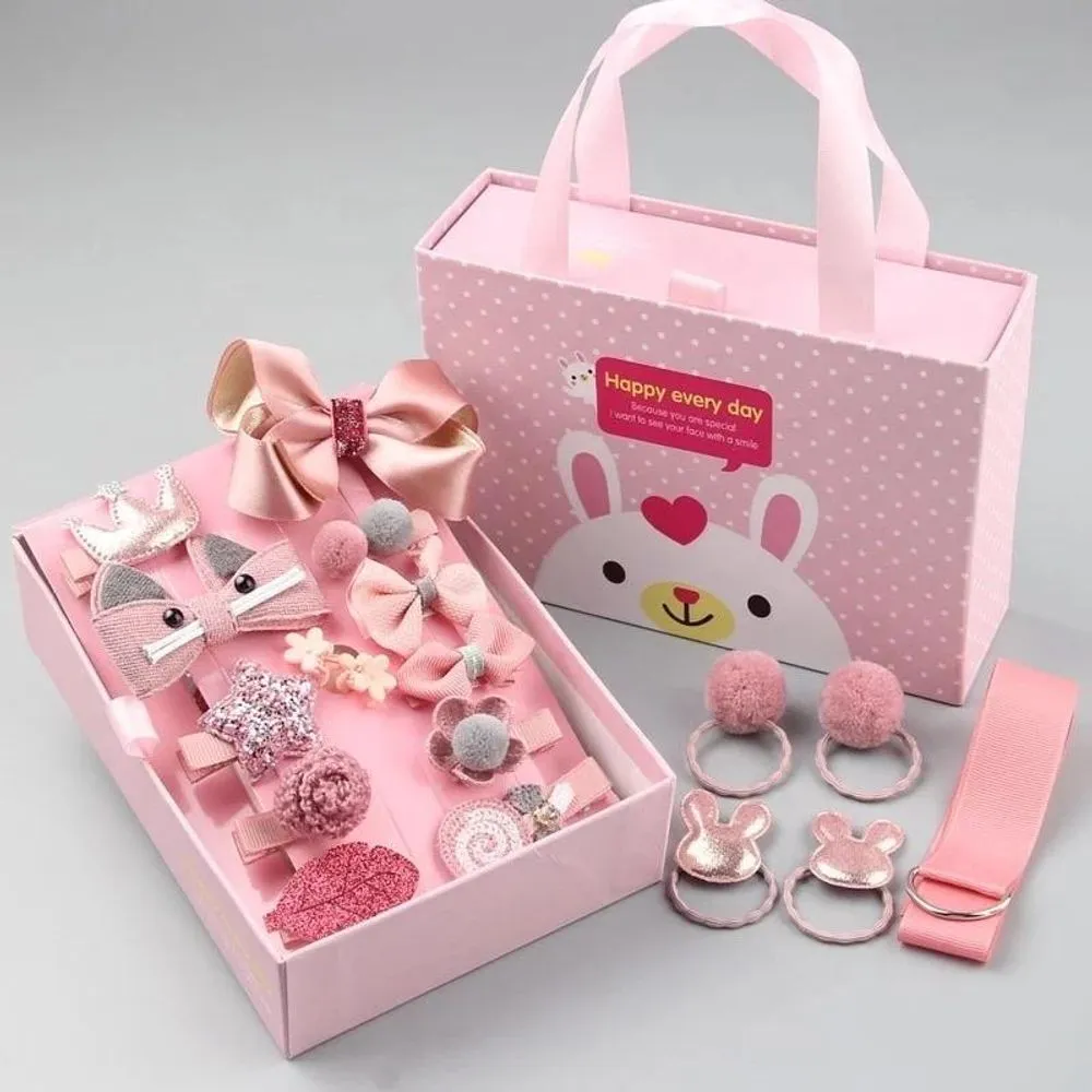 Kids Hair Accessories Gift Box - 18Pcs - Gift Set