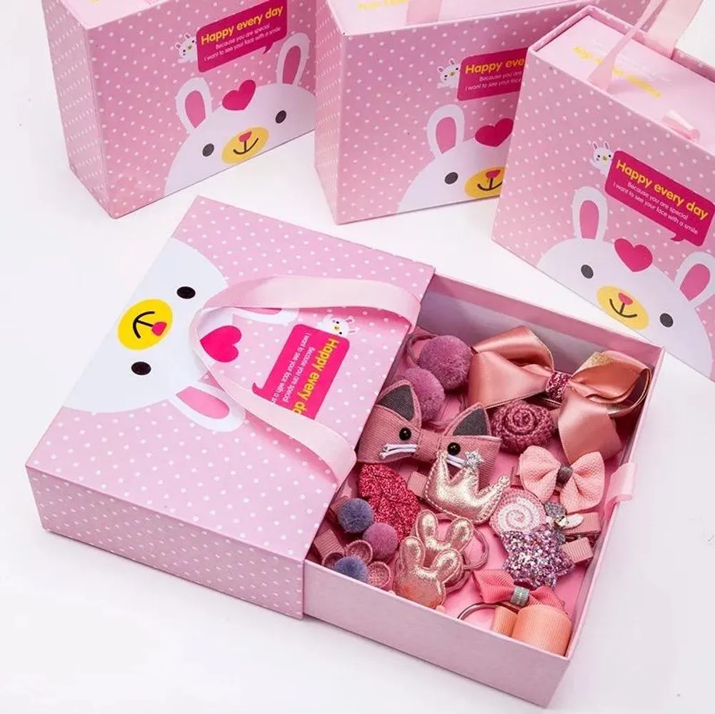 Kids Hair Accessories Gift Box - 18Pcs - Gift Set