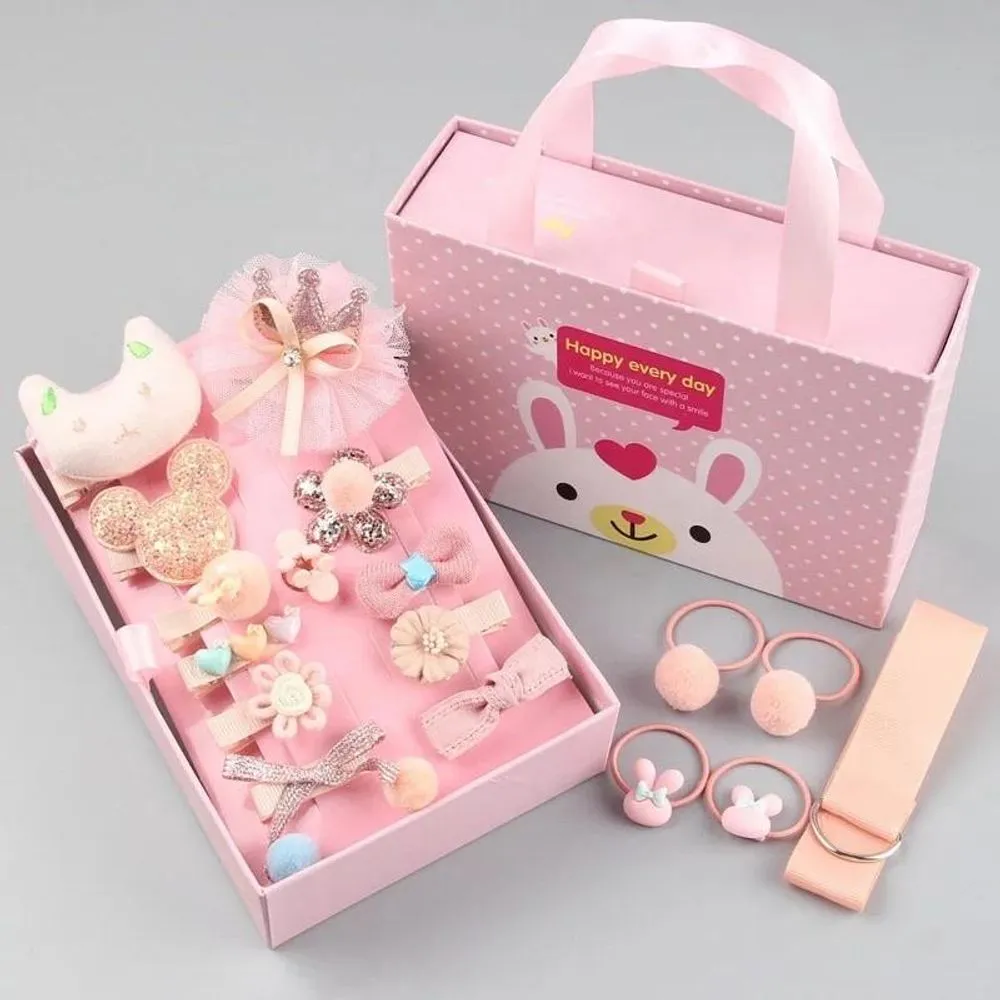 Kids Hair Accessories Gift Box - 18Pcs - Gift Set