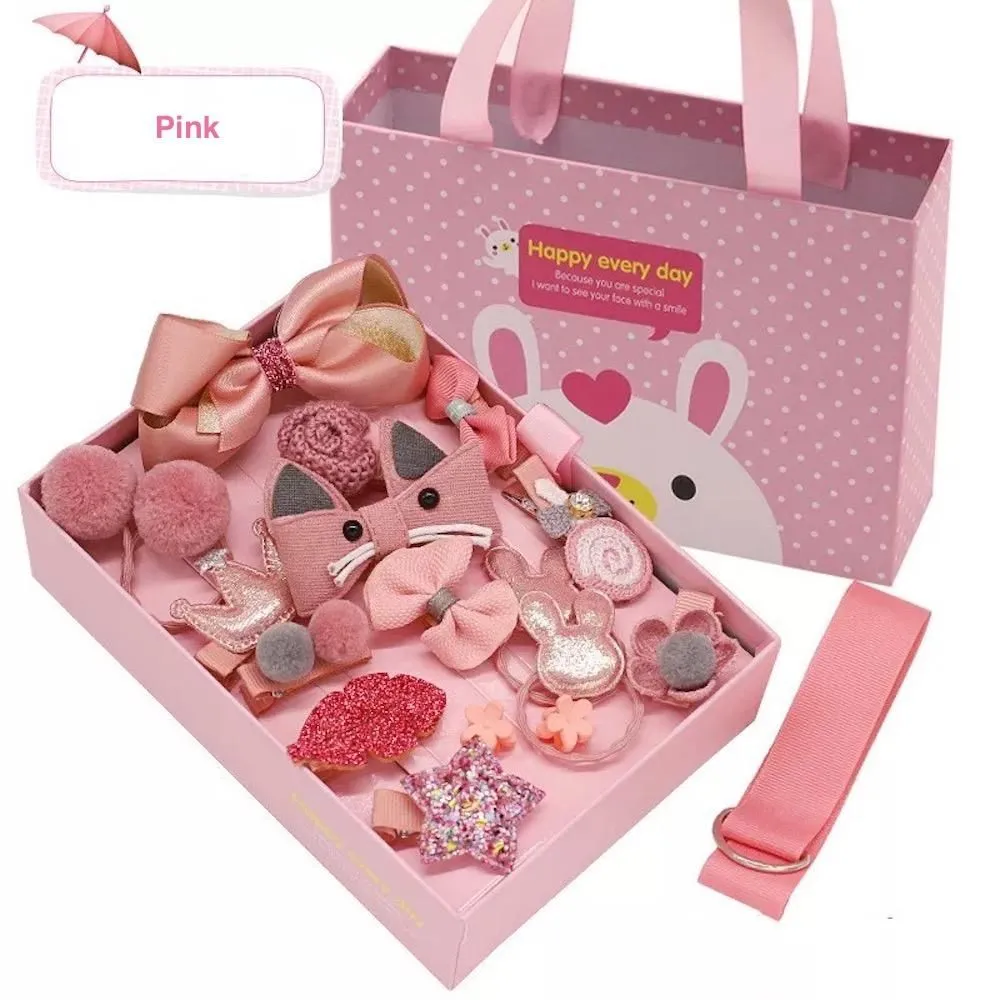 Kids Hair Accessories Gift Box - 18Pcs - Gift Set
