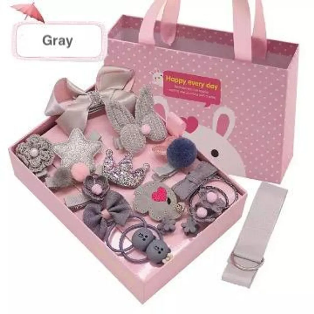 Kids Hair Accessories Gift Box - 18Pcs - Gift Set
