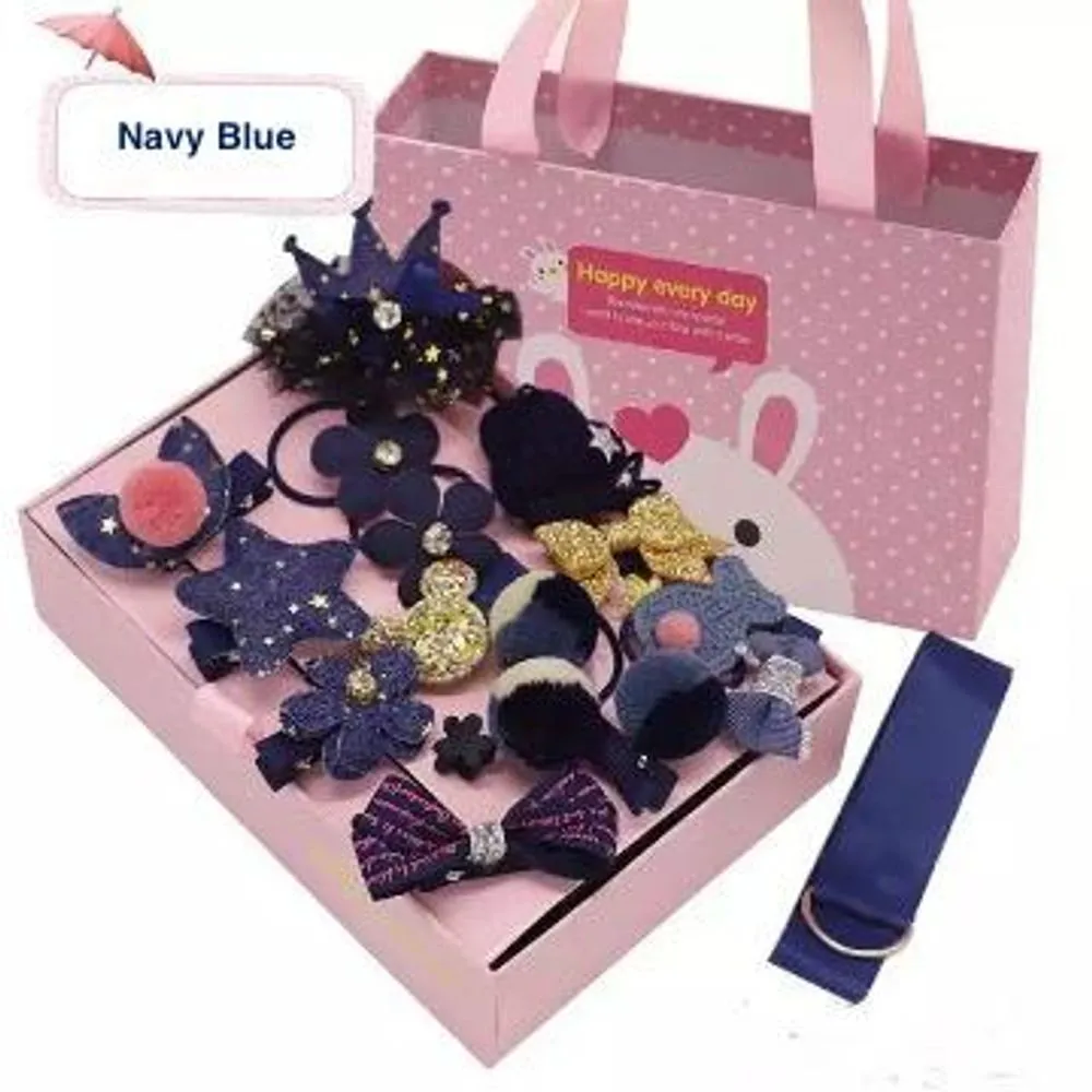 Kids Hair Accessories Gift Box - 18Pcs - Gift Set