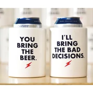 Meriwether "Vintage" Beer Koozie 2pk - Bad Decisions