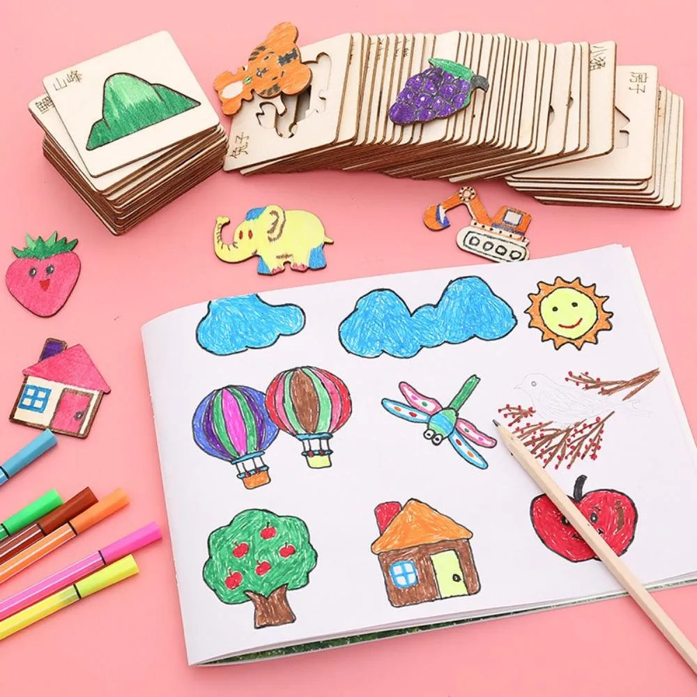 Montessori Kids Toys Drawing Toys Wooden DIY Painting