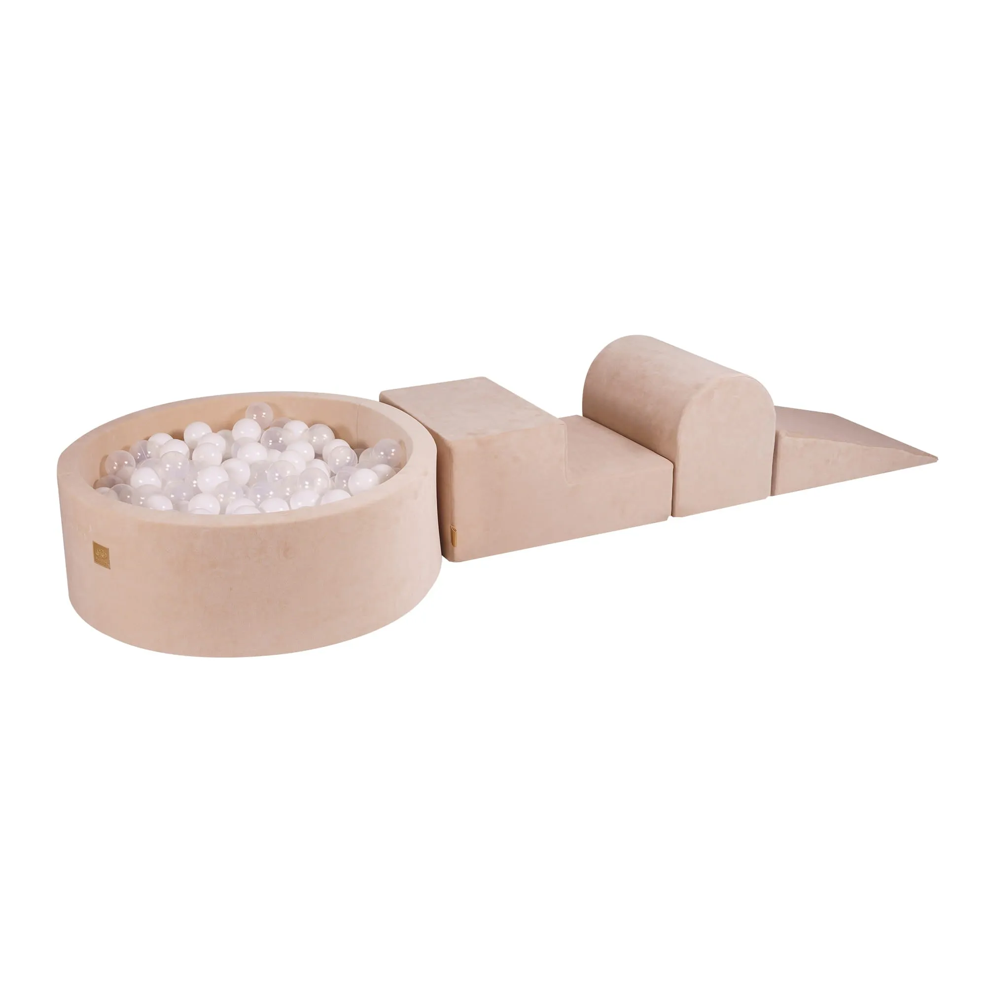 NEW MeowBaby Foam Play Set with Round Ball Pit - Ecru
