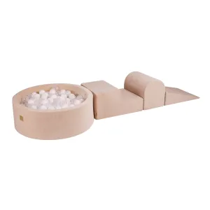 NEW MeowBaby Foam Play Set with Round Ball Pit - Ecru