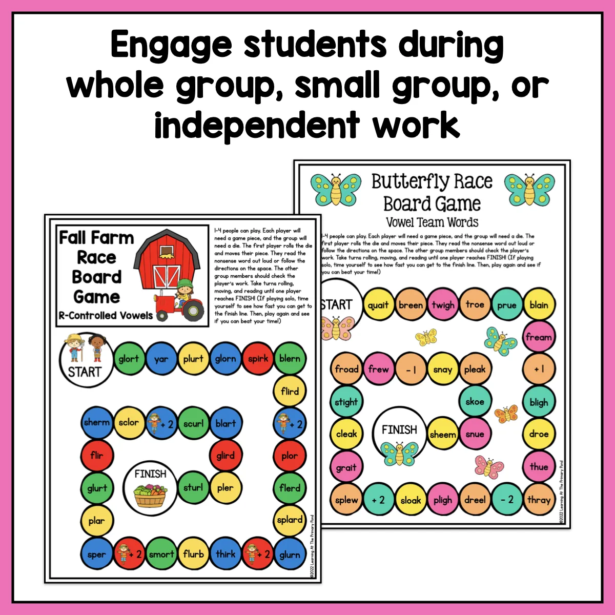 Nonsense Word Games for Kindergarten, 1st, and 2nd grade {Four Seasons Bundle}