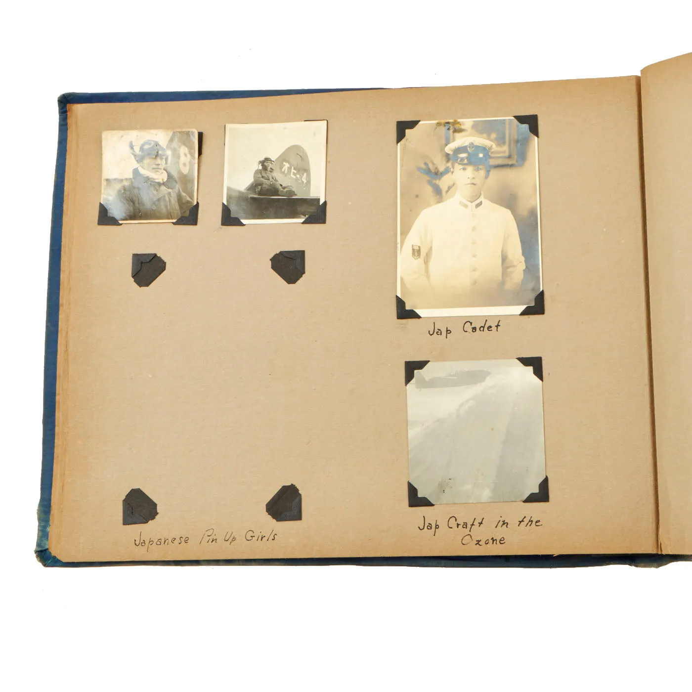 Original Japanese WWII Espionage Identification Pictures of USS Arizona, California, Lexington & Enterprise Featured in Captured Imperial Japanese Service Photo Album