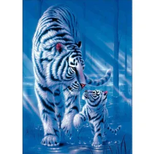Playing Tigers Full Drill Diamond Painting Accessories - 30x40CM