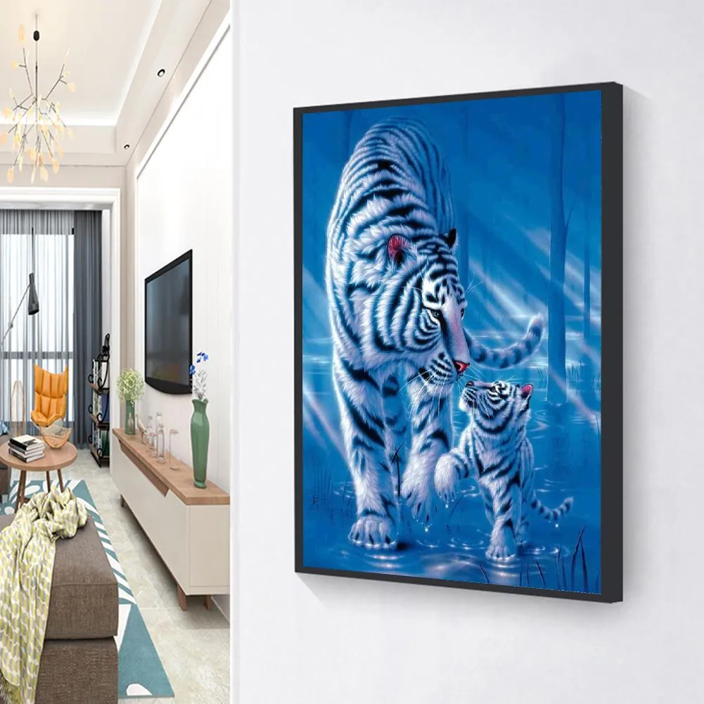 Playing Tigers Full Drill Diamond Painting Accessories - 30x40CM