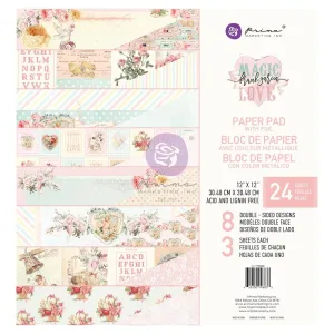 Prima Marketing Double-Sided Paper Pad 12"X12" 24 pack - Magic Love, 8 Designs/3 Each*