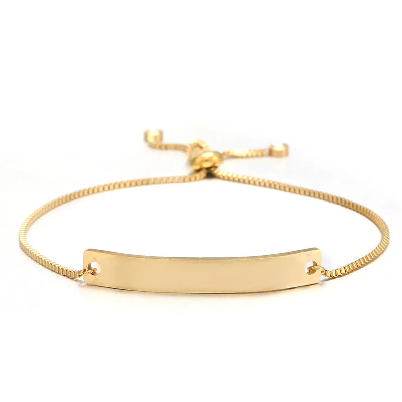 Rectangular accessories retractable adjustable bracelet