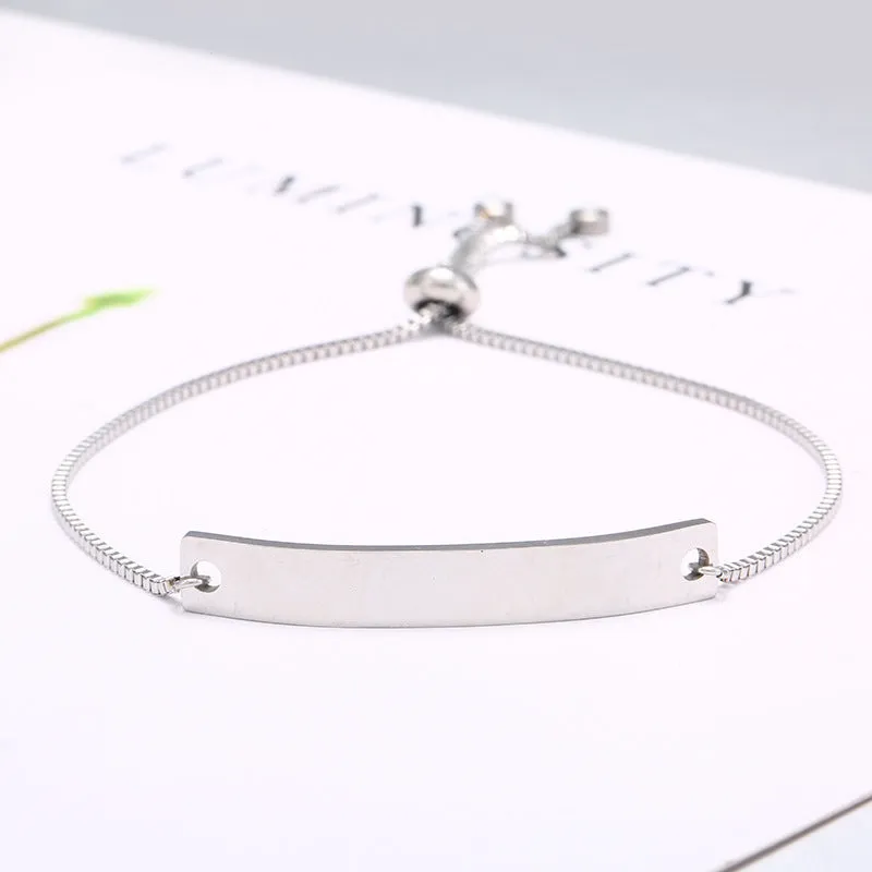 Rectangular accessories retractable adjustable bracelet