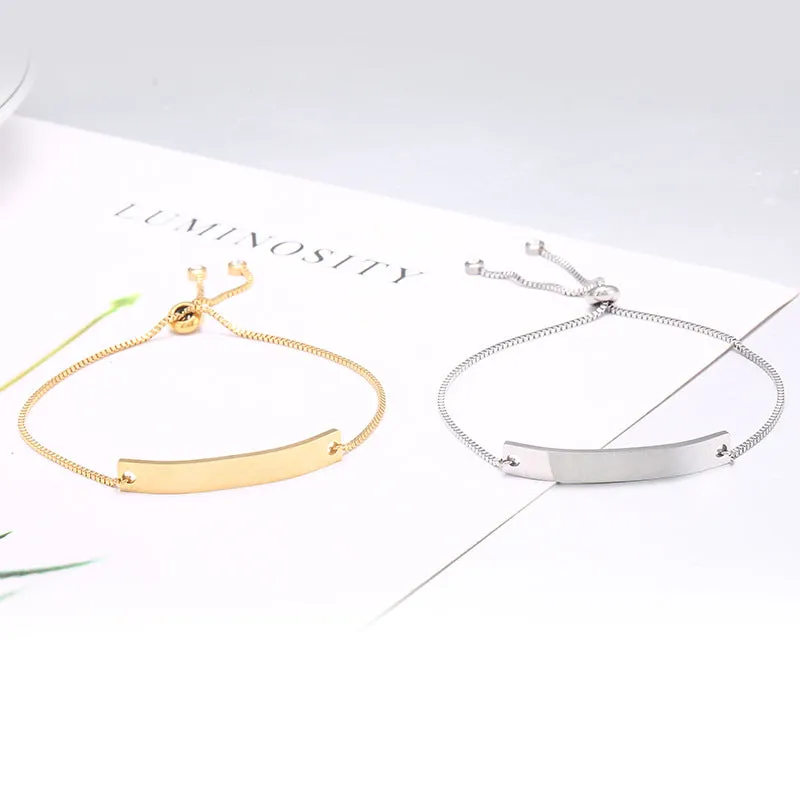 Rectangular accessories retractable adjustable bracelet