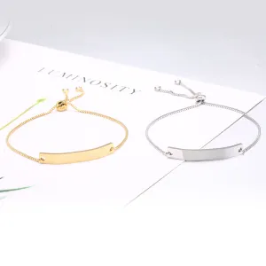 Rectangular accessories retractable adjustable bracelet