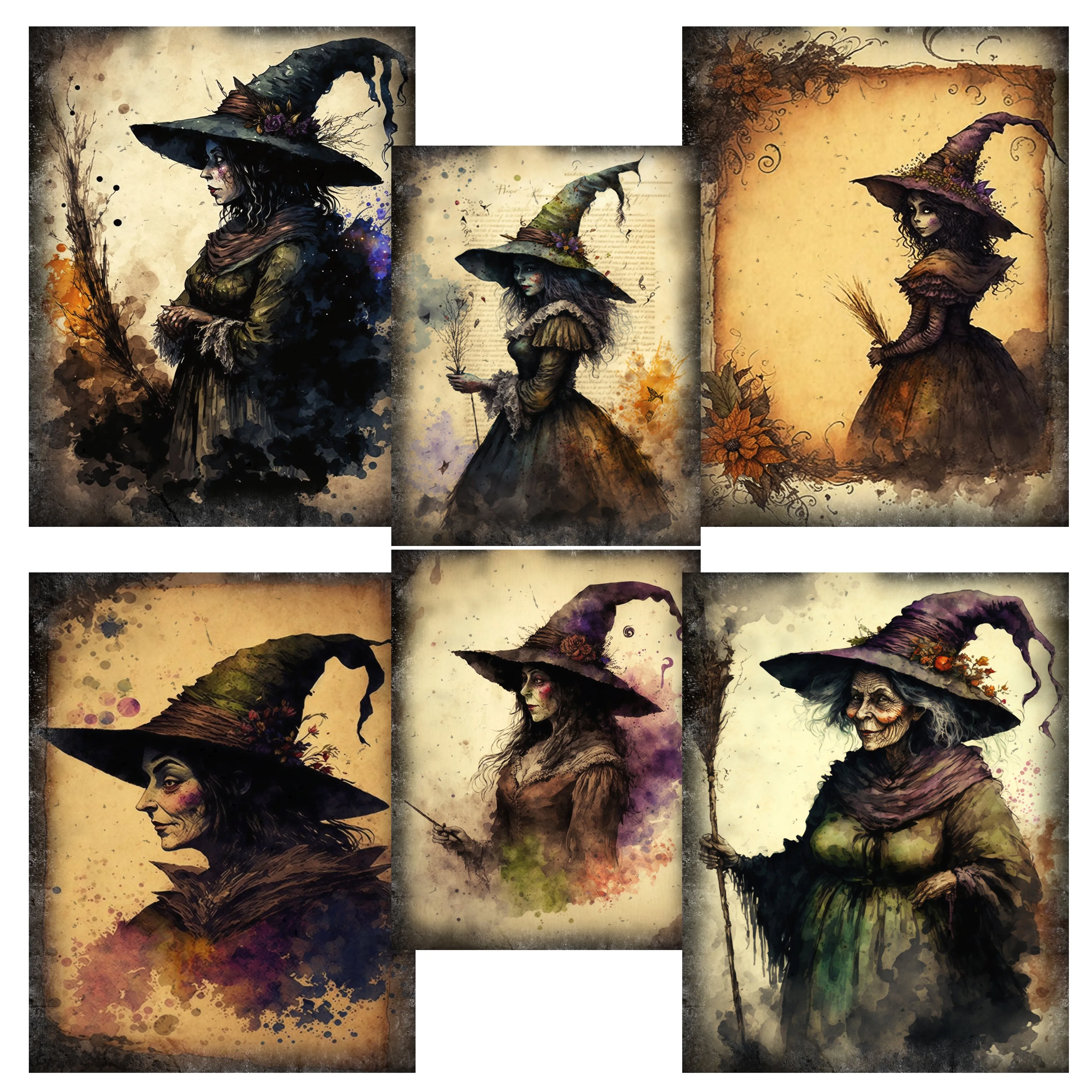 Shabby Witch Paper Pack - 23-7124